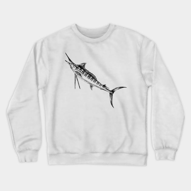 Marlin Fish Print Crewneck Sweatshirt by rachelsfinelines